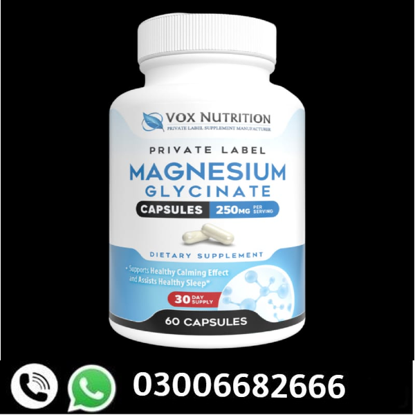 Private Label Magnesium Glycinate - Vox Nutrition 250 mg Capsules in Pakistan