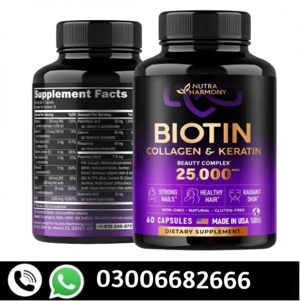 Biotin Vitamins with Collagen & Keratin Sale Price In Pakistan Online Shopping