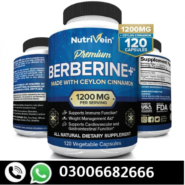 Nutrivein Premium Berberine HCL 1200mg In Khanewal